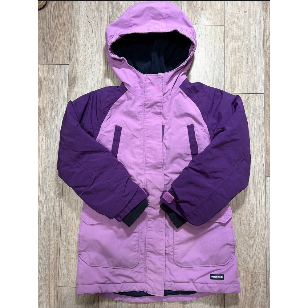 LandsEnd Girls Waterproof Winter Parka Purple Lavender Hooded Jacket
Size 6X/7
